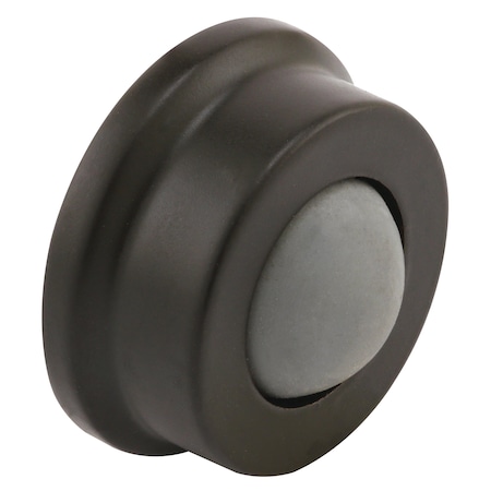 Prime-Line Cast Brass Wall Protector with Convex Bumper, 1 In., Bronze, (Single Pack) J 4648